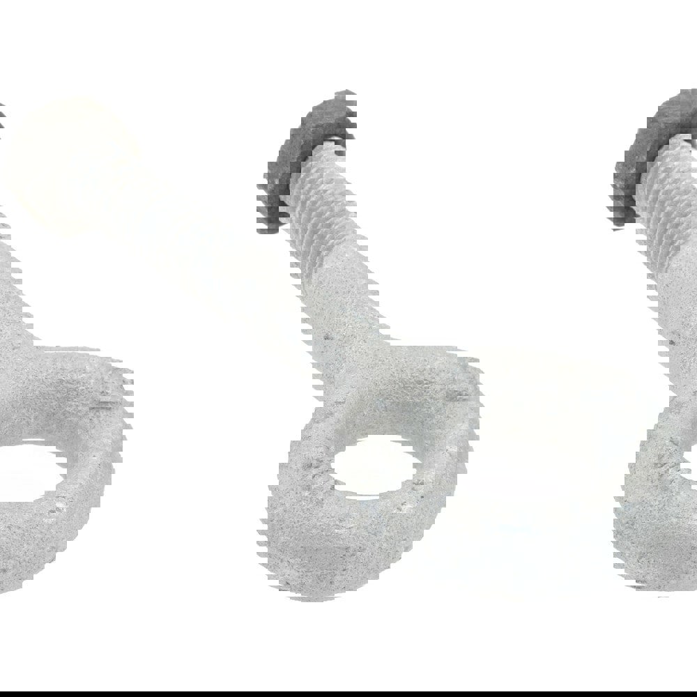 Fixed Lifting Eye Bolt: Without Shoulder, 800 lb Capacity, 5/16-18 Thread, Grade 1030 Steel